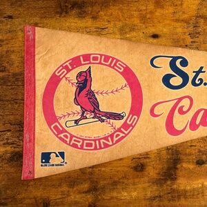 Vintage MLB St. Louis Cardinals pennant aged